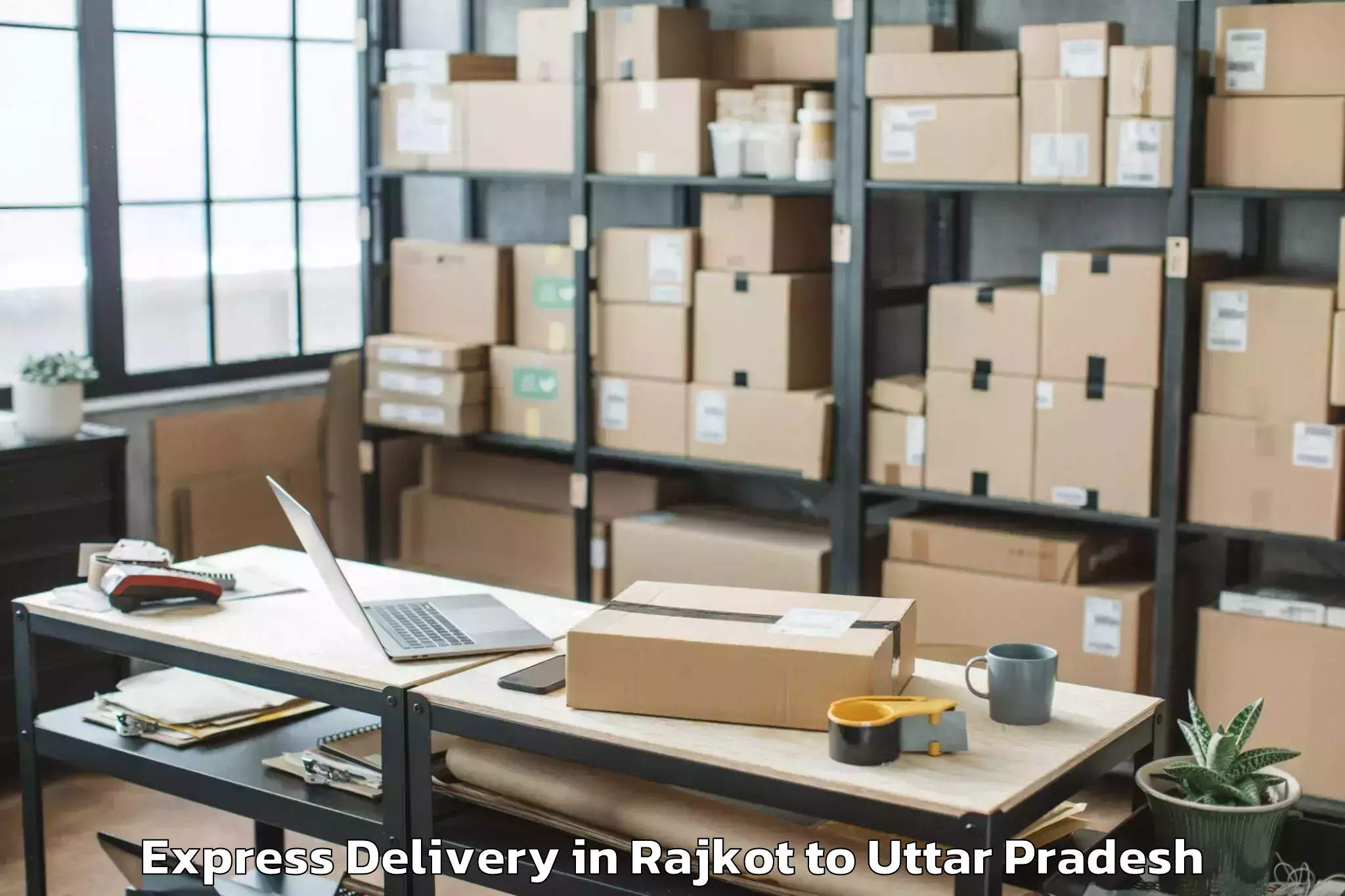 Comprehensive Rajkot to Abhilashi University Lucknow Express Delivery